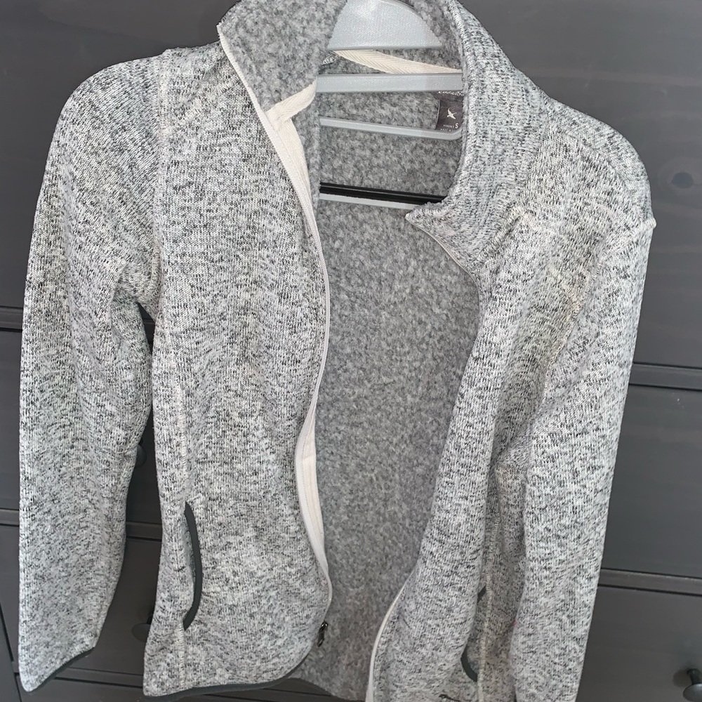Heather Grey Zip Up Jacket
